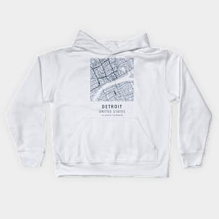 DETROIT SIMPLE MAP Kids Hoodie